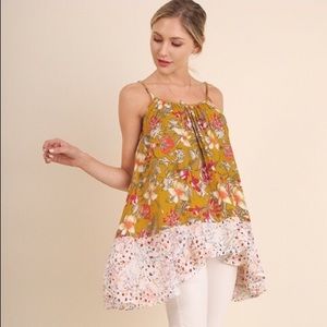 New Umgee Floral Tunic S M L